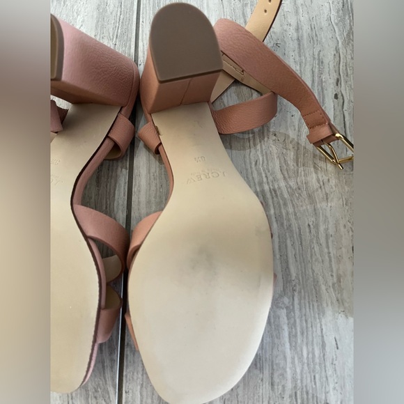 J. Crew Buckled Mid-heel Sandals pink sand size 8.5 - Picture 4 of 9